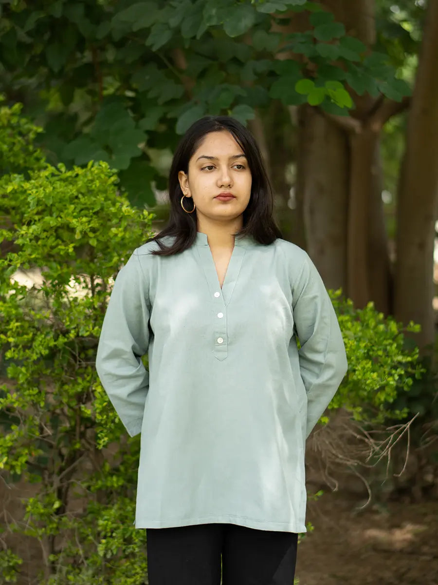 Opal Cotton Short Kurta